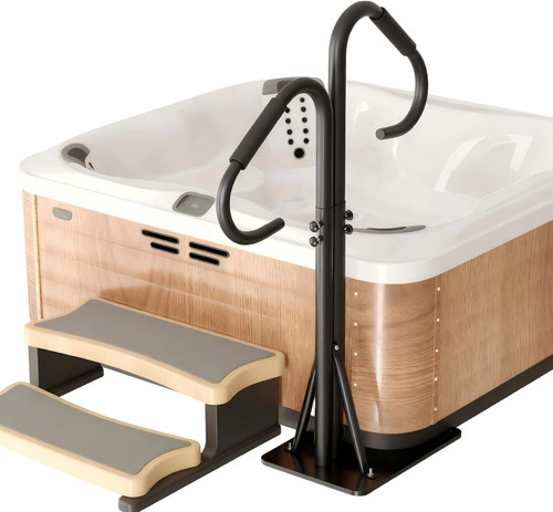 Adjustable hot tub handrail - tub,